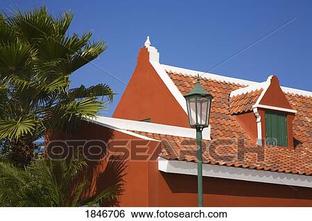 Stock Photograph - Local Achitecture; History Museum, Oranjestad, Aruba Island, Kingdom Of The Netherlands.. Fotosearch