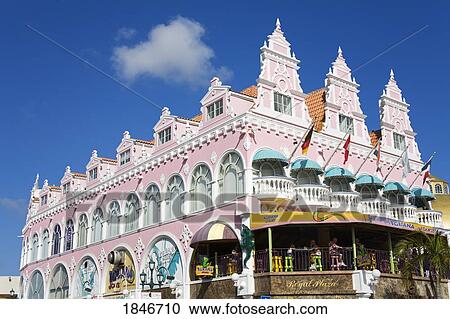Local Achitecture; Royal Plaza Mall, Oranjestad, Aruba Island, Kingdom Of The Netherlands. View Large Photo Image Stock Image - Local Achitecture; Royal Plaza Mall, Oranjestad, Aruba Island, Kingdom Of The Netherlands.. Fotosearch