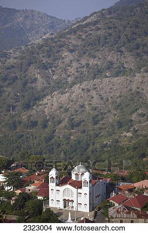 Picture - Local church; Troodos, Cyprus. Fotosearch