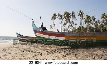 Local Wooden Fishing Boats Near Varkala, Kerala, India View Large Photo Image Stock Image - Local Wooden Fishing Boats Near Varkala, Kerala, India. Fotosearch