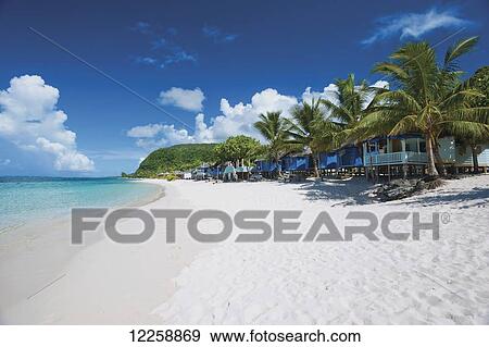 Stock Photo - Lolulamu Beach; Upulu Island, Samoa. Fotosearch
