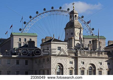 London Eye Over Horse Guards Parade; London, England, Uk View Large Photo Image Stock Photo - London Eye Over Horse Guards Parade; London, England, Uk. Fotosearch
