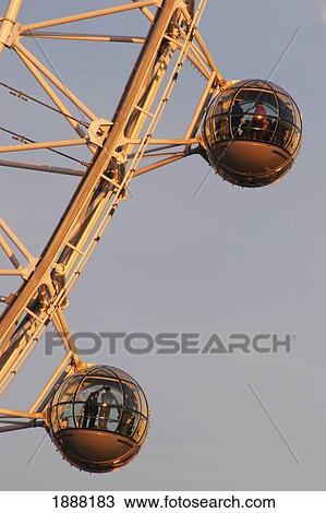 Stock Image - London Eye Pods, Close Up. Fotosearch
