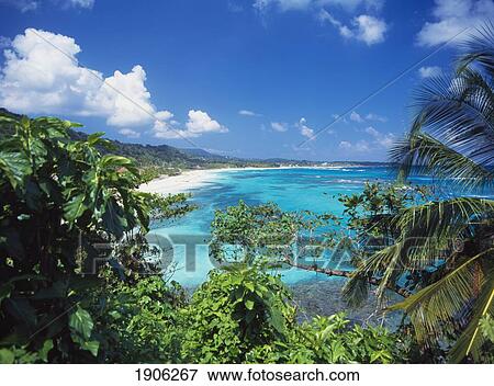 Stock Photo - Long Bay Beach Parish Of Portland, Jamaica. Fotosearch