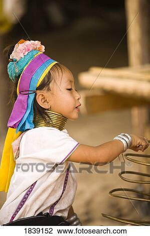 Long-Necked Villager; Chiang Mai, Thailand View Large Photo Image Stock Image - Long-Necked Villager; Chiang Mai, Thailand. Fotosearch