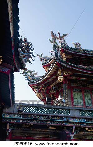 Longshan Temple At Taipei, Taiwan, Asia View Large Photo Image Stock Photograph - Longshan Temple At Taipei, Taiwan, Asia. Fotosearch