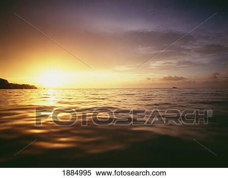 Looking Across Calm Waters At Dusk View Large Photo Image Stock Photography - Looking Across Calm Waters At Dusk. Fotosearch