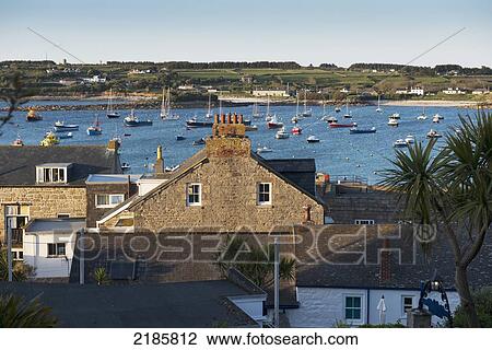 Looking Across Hugh Town Harbor, St Mary's, Isles Of Scilly, Cornwall, Uk, Europe View Large Photo Image Stock Image - Looking Across Hugh Town Harbor, St Mary's, Isles Of Scilly, Cornwall, Uk, Europe. Fotosearch