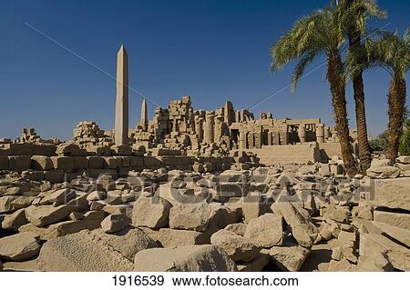 Stock Photo - Looking Across Ruins Of Karnak Temple. Fotosearch