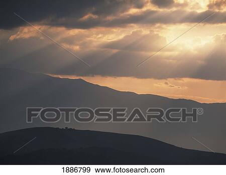 Looking Across To Hills At Dusk As Seen From Rocca Calascio View Large Photo Image Stock Photo - Looking Across To Hills At Dusk As Seen From Rocca Calascio. Fotosearch