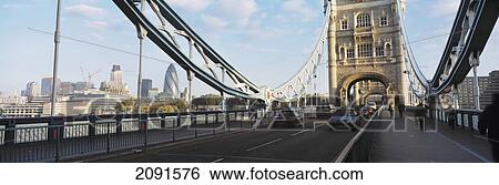 Stock Photograph - Looking Across Tower Bridge Early In The Morning Towards The City, London, Uk.. Fotosearch