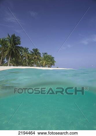 Picture - Looking Along The Beach Of Cayo Levantado Off Samana, Dominican Republic.. Fotosearch