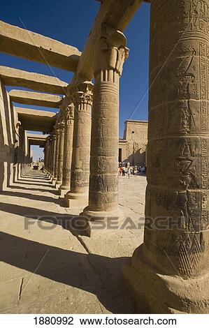 Looking Along West Colonnade To Temple Of Isis View Large Photo Image Stock Image - Looking Along West Colonnade To Temple Of Isis. Fotosearch