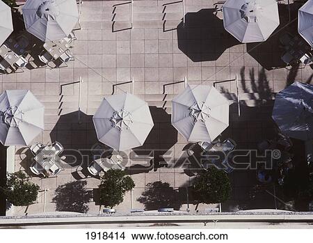 Picture - Looking Down Onto Patio And Entrance Area Of The Tides Hotel, Ocean Drive, South Beach, Miami. Fotosearch