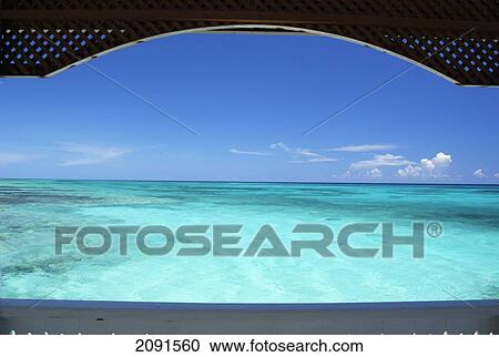 Looking Out From Gazebo And Out To Sea, Silver Sands, Jamaica. View Large Photo Image Stock Image - Looking Out From Gazebo And Out To Sea, Silver Sands, Jamaica.. Fotosearch