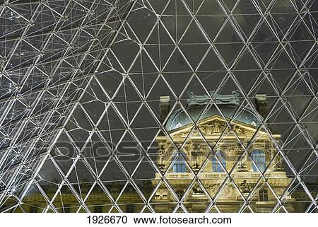 Looking Out Of The Pyramid To The Louvre Museum At Night, Paris, France View Large Photo Image Stock Image - Looking Out Of The Pyramid To The Louvre Museum At Night, Paris, France. Fotosearch