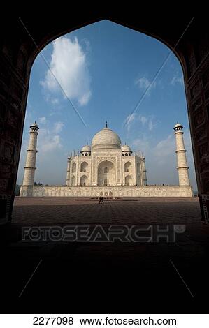 Looking through doorway to Taj Mahal; Agra, India View Large Photo Image Stock Photo - Looking through doorway to Taj Mahal; Agra, India. Fotosearch