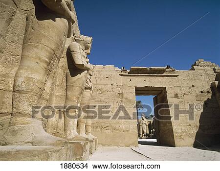 Looking Through Small Courtyard Of Temple Of Ramses 3Rd To Forecourt Of Temple Of Amun View Large Photo Image Picture - Looking Through Small Courtyard Of Temple Of Ramses 3Rd To Forecourt Of Temple Of Amun. Fotosearch