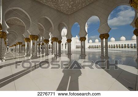 Looking Through To Courtyard Of The Sheikh Zayed Grand Mosqueabu Dhabi, United Arab Emirates View Large Photo Image Stock Image - Looking Through To Courtyard Of The Sheikh Zayed Grand Mosqueabu Dhabi, United Arab Emirates. Fotosearch