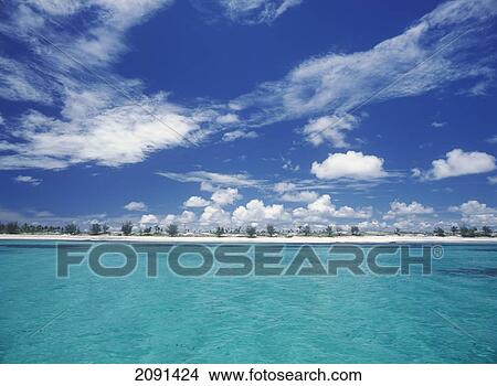 Picture - Looking Towards Chocas Beach From The Sea, Near Ilha De Mocambique, Mozambique.. Fotosearch