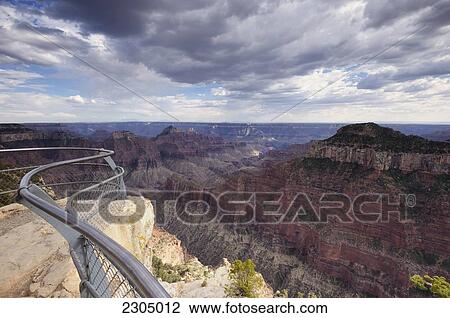 Lookout At North Rim Of The Grand Canyon; Arizona Usa View Large Photo Image Stock Image - Lookout At North Rim Of The Grand Canyon; Arizona Usa. Fotosearch