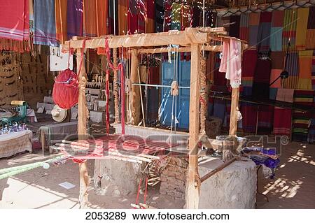 Stock Photo - Loom In The Village Of Nag Gharb Siheil, Aswan, Egypt. Fotosearch