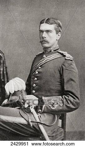 Stock Image - Lord Kitchener as a young officer of the Royal Engineers. Field Marshal Horatio Herbert Kitchener, 1st Earl Kitchener, 1850. Fotosearch