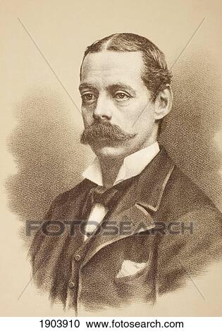 Stock Image - Lord Randolph Henry Spencer Churchill, 1849 To 1895. British Statesman. Father Of Sir Winston Churchill. From Gladstone And His Contemporaries, Published Circa 1890.. Fotosearch