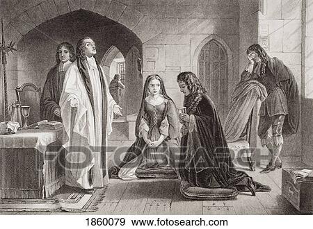 Stock Photo - Lord William Russell Receiving The Sacrament Prior To His Execution July 21, 1683. Engraved By R. Anderson After Alexander Johnston. From The Book ÃƒÂ¢Ã¢â€šÂ¬Ã…â€œIllustrations Of English And Scottish HistoryÃƒÂ¢Ã¢â€šÂ¬Ã‚Â Volume Ii. Fotosearch
