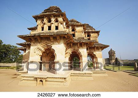 Lotus Mahal, Vijayanagara ruins; Hampi, Karnataka, India View Large Photo Image Stock Photo - Lotus Mahal, Vijayanagara ruins; Hampi, Karnataka, India. Fotosearch