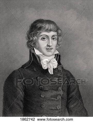 Stock Image - Louis Antonie Leon Saint Just 1767-1794 French Politician During The French Revolution Engraved By W H Mote From The Book Historical Sketches Of Statesmen Published London 1843. Fotosearch