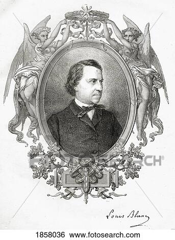 Stock Photograph - Louis Blanc (Jean-Joseph-Charles) 1811-1882. French Author, Eminent Orator, Historian And Utopian Socialist. From Histoire De La Revolution Francaise By Louis Blanc.. Fotosearch