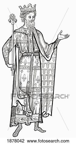 Stock Image - Louis Ix, 1214 To 1270. King Of France. From The Book Short History Of The English People By J. R. Green, Published London 1893. Fotosearch