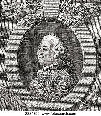 Stock Photo - Louis-ÃƒÆ’Ã¢â‚¬Â°Lisabeth De La Vergne, Comte De Tressan, 1705- 1783. French Soldier, Physician, Scientist, Medievalist And Writer. From Les Heures Libres Published 1908.. Fotosearch