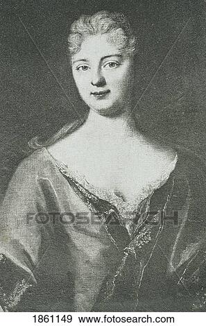 Stock Photo - Louise-Eleanore De La Tour Du Pil 1700 To 1762, Baronne De Warens Lover And Companion Of Jean-Jacques Rousseau. Fotosearch