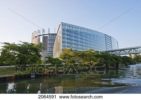Louise Weiss Building And The European Parliament On The Banks Of The Ill River, Strasbourg, France View Large Photo Image Stock Image - Louise Weiss Building And The European Parliament On The Banks Of The Ill River, Strasbourg, France. Fotosearch