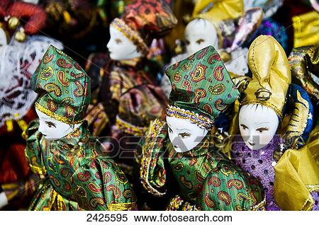 Stock Photography - Louisiana, New Orleans, Minature dolls in costumes in local shop.. Fotosearch