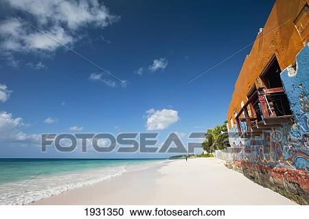 Low Angle View Of A Colourful Cafe Beside The Beach, Oistins, Barbados; Oistins, Barbados. 
 View Large Photo Image Stock Image - Low Angle View Of A Colourful Cafe Beside The Beach, Oistins, Barbados; Oistins, Barbados. 
. Fotosearch