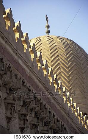 Low Angle View Of Al- Muayyad Mosque Wall And Dome Detail, Near Bab Zuwayla, Cairo, Egypt; Cairo, Egypt View Large Photo Image Stock Photo - Low Angle View Of Al- Muayyad Mosque Wall And Dome Detail, Near Bab Zuwayla, Cairo, Egypt; Cairo, Egypt. Fotosearch