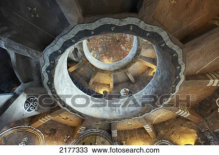 Stock Image - Low Angle View Of An Ornate Ceiling; Arizona United States Of America. Fotosearch