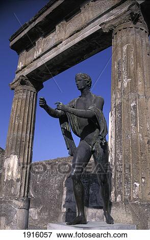 Stock Photo - Low Angle View Of Ancient Statue At Pompeii. Fotosearch