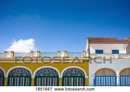 Low Angle View Of Colorful Buildings View Large Photo Image Stock Photo - Low Angle View Of Colorful Buildings. Fotosearch