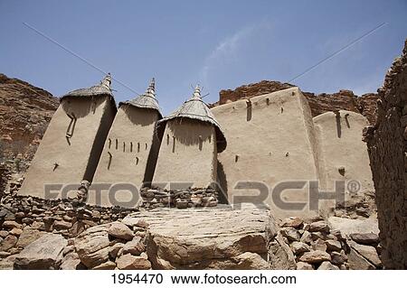 Low angle view of granaries in Neni, Mali View Large Photo Image Stock Image - Low angle view of granaries in Neni, Mali. Fotosearch