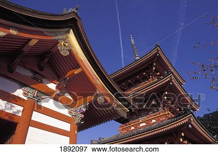 Low Angle View Of Kiyomizu Temple View Large Photo Image Stock Photo - Low Angle View Of Kiyomizu Temple. Fotosearch