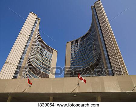 Picture - Low Angle View Of New City Hall In Toronto; Toronto, Ontario, Canada. Fotosearch