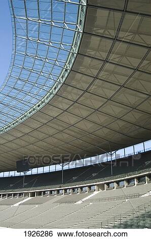 Stock Photograph - Low Angle View Of Olympic Stadium; Berlin, Germany. Fotosearch