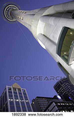 Low Angle View Of Sky Tower View Large Photo Image Stock Photo - Low Angle View Of Sky Tower. Fotosearch