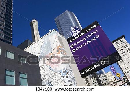 Low Angle View Of Skyscrapers From Pershing Square; Los Angeles, California, Usa View Large Photo Image Stock Image - Low Angle View Of Skyscrapers From Pershing Square; Los Angeles, California, Usa. Fotosearch