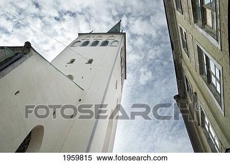 Low Angle View Of St. Nicholas Church In Tallinn, Estonia View Large Photo Image Stock Photography - Low Angle View Of St. Nicholas Church In Tallinn, Estonia. Fotosearch