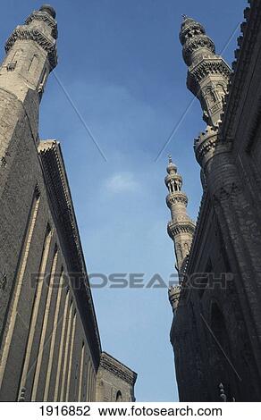 Stock Image - Low Angle View Of Sultan Hassan Mosque. Fotosearch